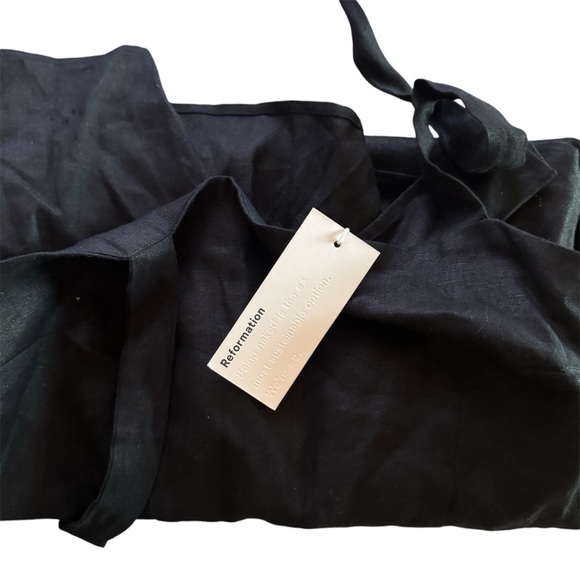 Reformation black linen midi dress - Picture 5 of 6